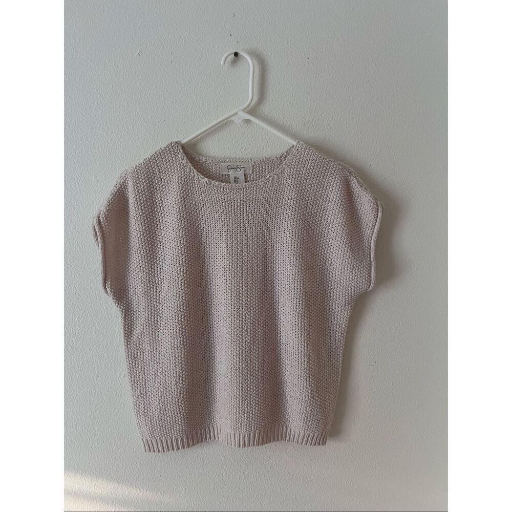 Jessica Simpson cap-sleeve knit top size Small
